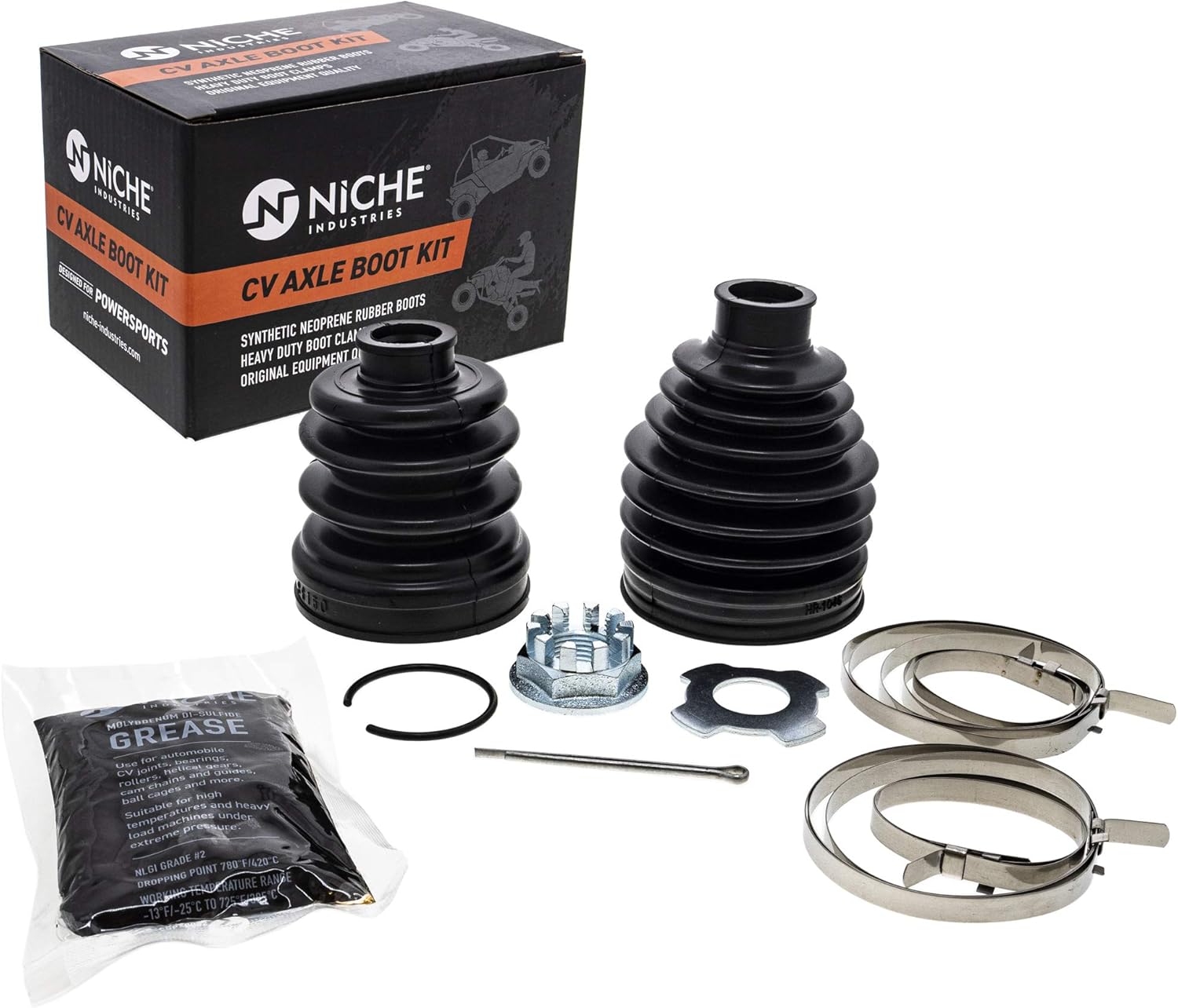 NICHE Rear CV Axle Boot Kit For Suzuki 64931-31G12 64930-31G21 King Quad 500 ATV