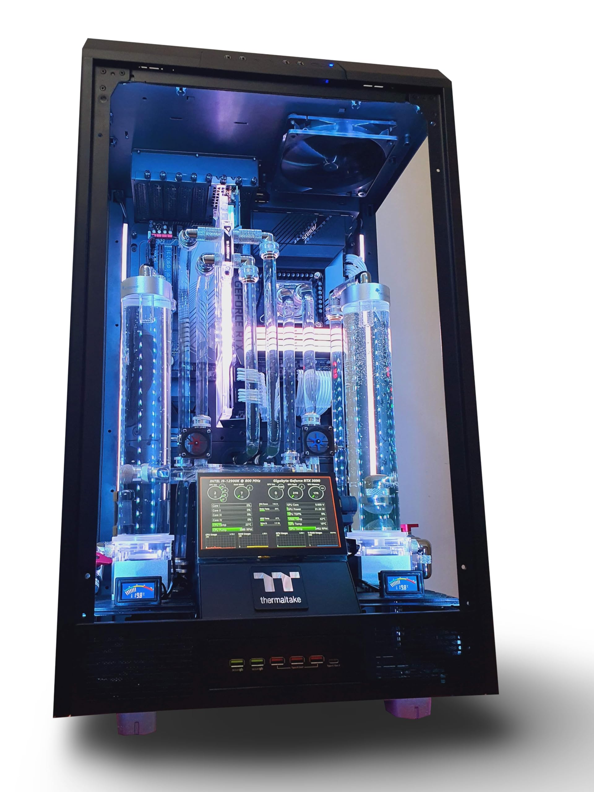 VIXIA High End Custom Watercooled Gaming PC - Intel Core i9 14900KS 6.20GHz - GeForce RTX 4090 DDR6X 24GB - DDR5 6000MHz 64GB - PCIe4.0 M.2 NVME 2TB - Full Dual Cooling - Black - VXF-50B