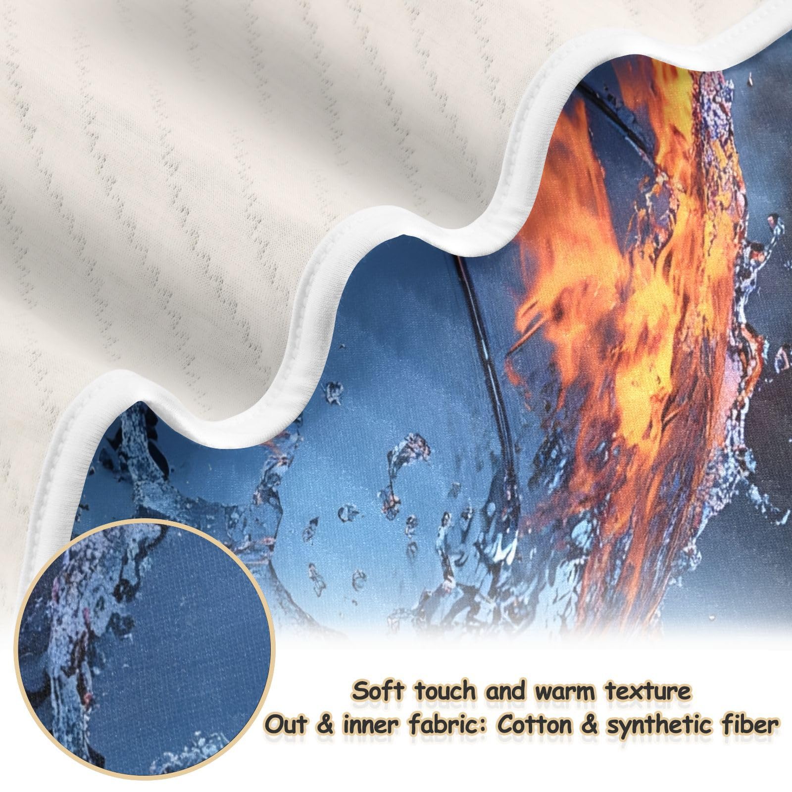 Haskirky Flame Basketball Baby Blanket, Cozy Super Soft Warm Baby Blankets for Unisex Boys Girls Breathable Newborn Receiving Blanket 30 x 40 Inch