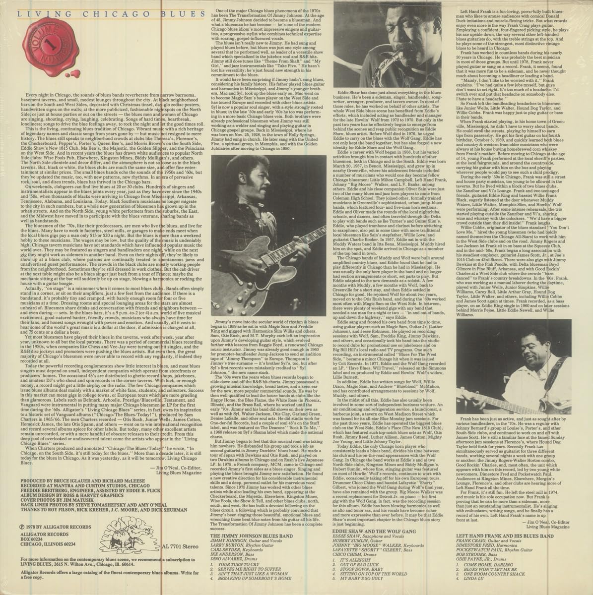 LIVING CHICAGO BLUES VOL. 1 [LP VINYL]