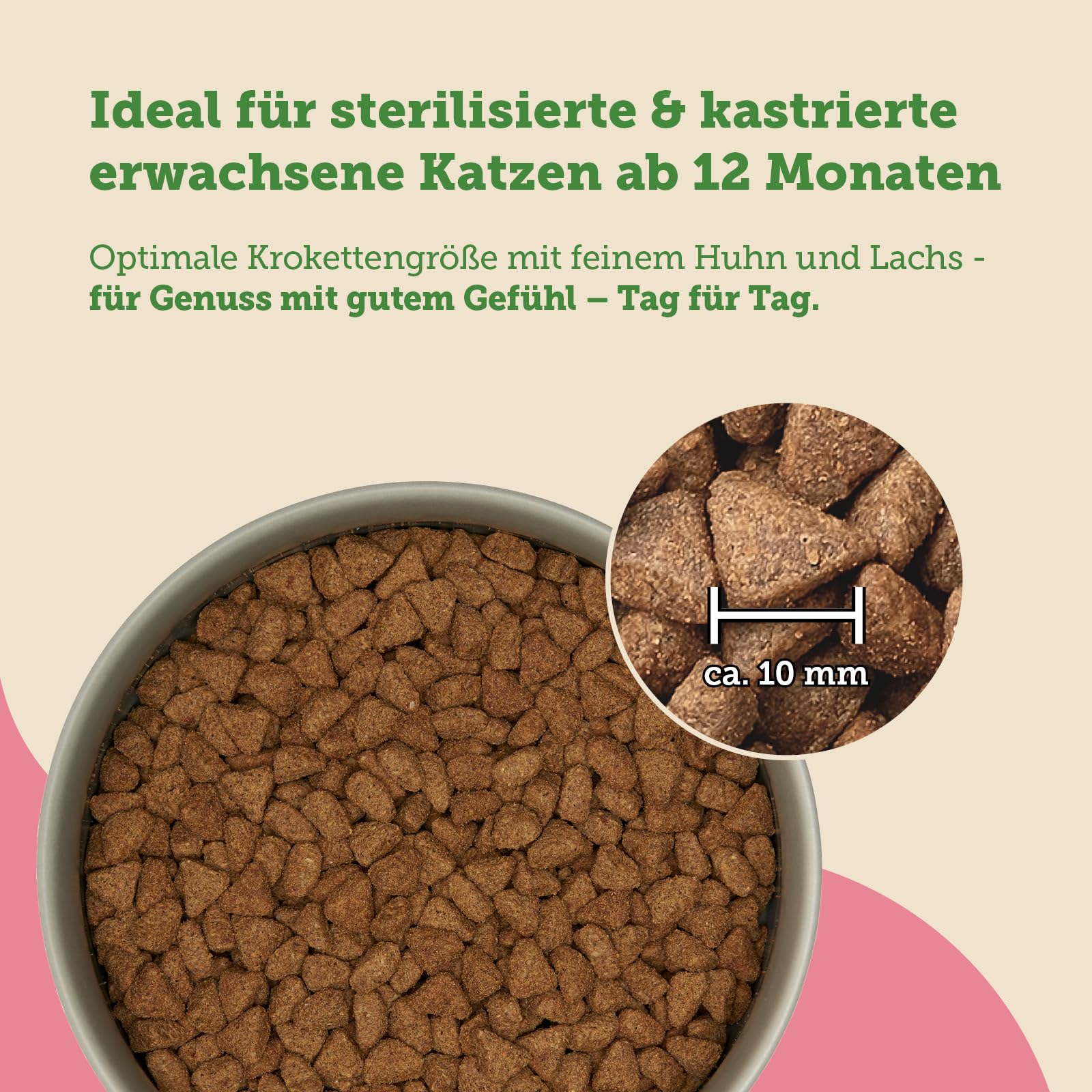 MERA Cats Nature Sterilised/Light Lachs Katzenfutter Trocken 10kg für sterilisierte/kastrierte Katzen | Getreidefrei & zuckerfrei | fettarmes Katzen Trockenfutter hoher Fleischanteil