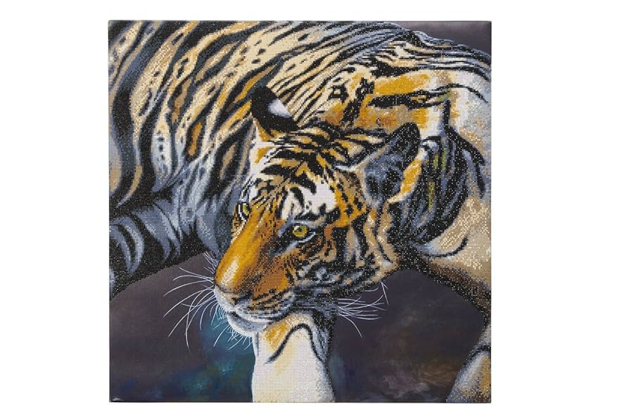 道楽 ウィリアム マジックアート Amazon.com: CRYSTAL ART The Tiger, 70x70cm Framed XXL Kit