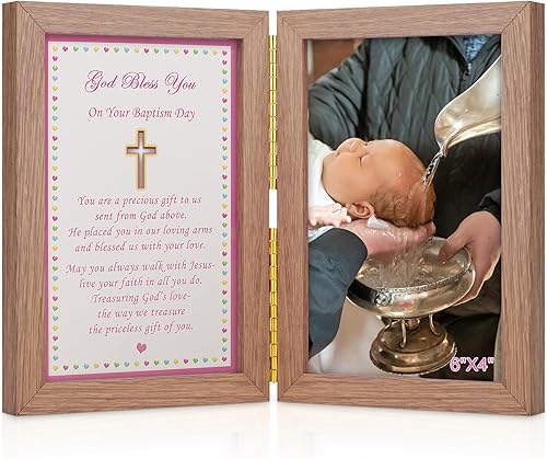 Miniatura 8 de Marco de fotos de bautismo para bebés, marco de fotos de bautismo para niños, marco de recuerdo de bautizo, regalos de bautismo de bebé, capacidad