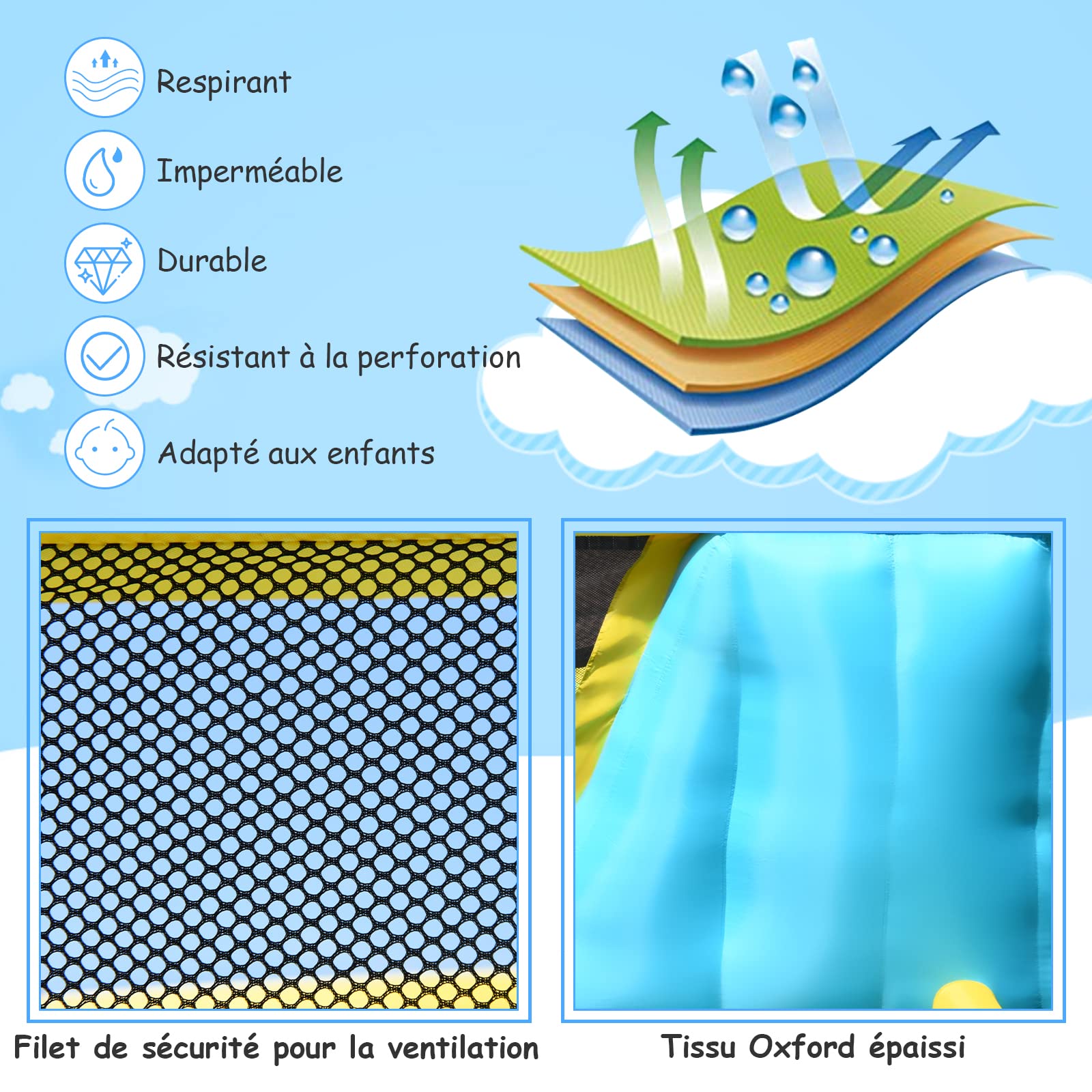 GOPLUS Castillo Hinchable para Niños, Hinchable Grande con Piscina, y Tobogán para Fiesta del Agua de Verano, Adecuado de 3 a 10 Años, ‎‎325 x 310 x 225 cm