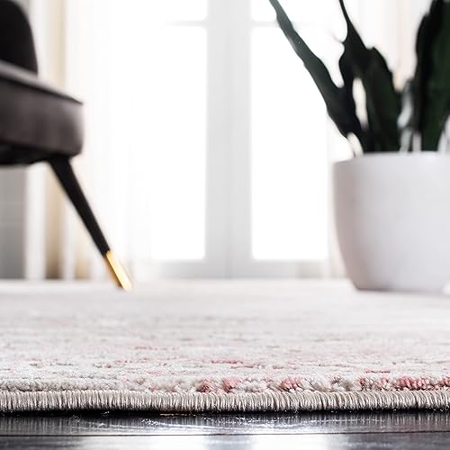 Miniatura 4 de SAFAVIEH Meadow Collection MDW585B - Alfombra moderna abstracta que no desprende pelusa, para sala de estar, comedor y dormitorio, 6 x 9 pies, color