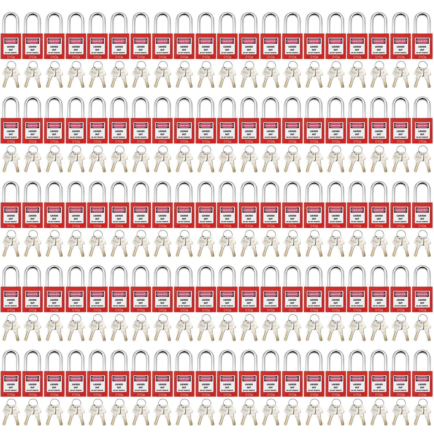 Lockout Tagout Lock 100pcs Key Alike OSHA Loto Safety Same Padlocks for ...