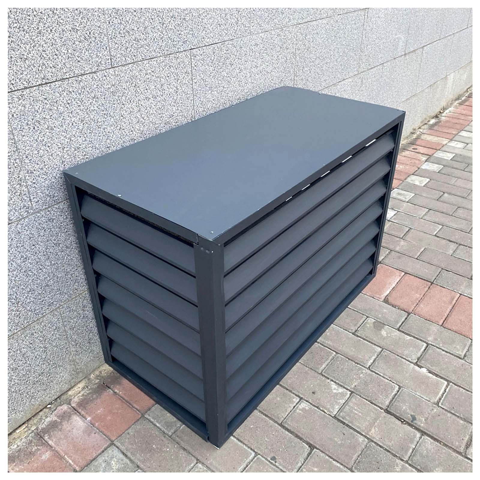 AYCDL Freestanding Louvered Air Conditioner Cover for Outdoor Privacy and Space Division,Grey-100x50x70cm