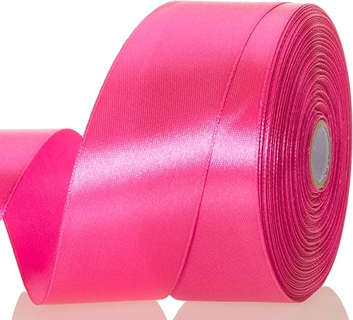 Vista 364 de Cinta de satén sólido azul real de 1 pulgada, cinta de tela artesanal de 50 yardas para envolver regalos, ramos florales, decoración de fiesta