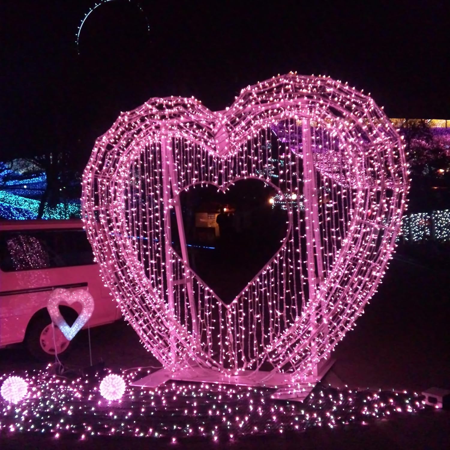 ILLUMINEW Christmas Lights - 98ft 300 Count Connectable Waterproof Led Fairy Lights Bulbs for Indoor Outdoor Christmas Tree Wedding Valentine's Day Decor (Pink, 150 Count - 2 Pack) - Image 6