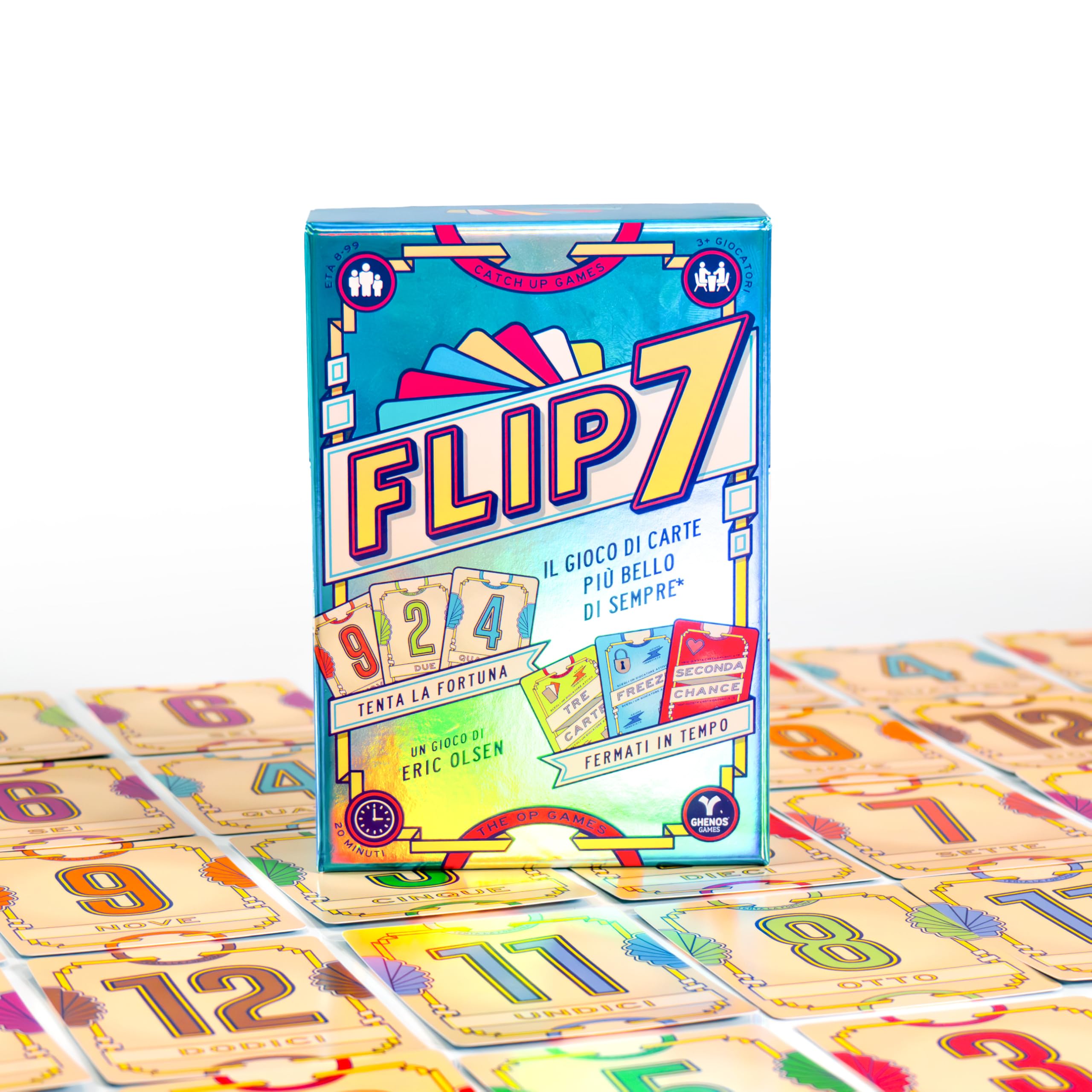 Flip 7 - Gioco di Carte in Italiano per Tutti - Party Game - Gioco Competitivo per 3+ Giocatori