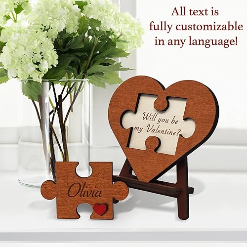 Miniatura 5 de Personalized Will You Be My Valentine Sign - Engraved Wooden Plaque Custom Valentines Day Gifts For Her Him, Customized Valentines Day Gifts For