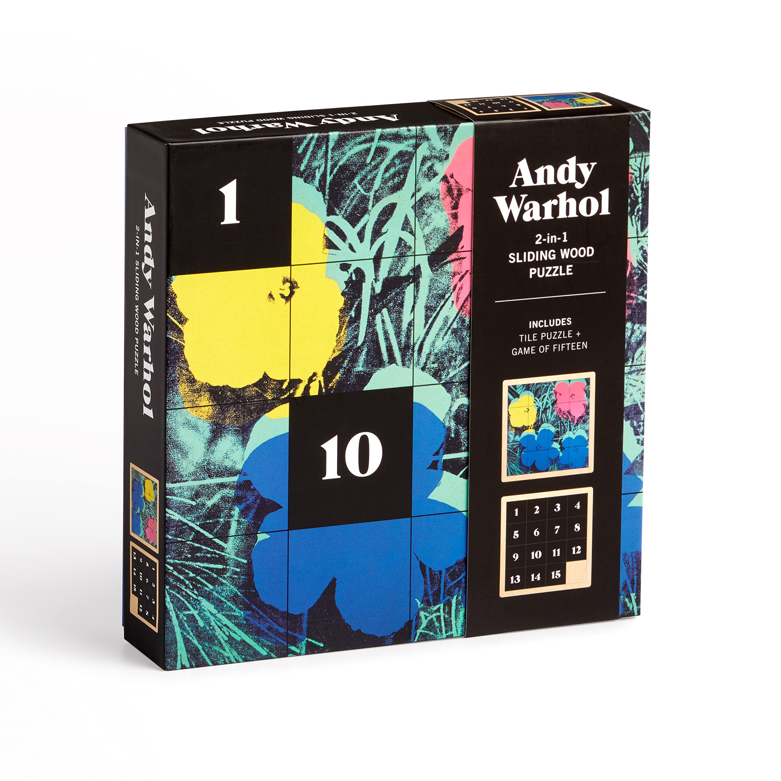 Amazon | Andy Warhol Flowers 2-in-1 Sliding Wood Puzzle