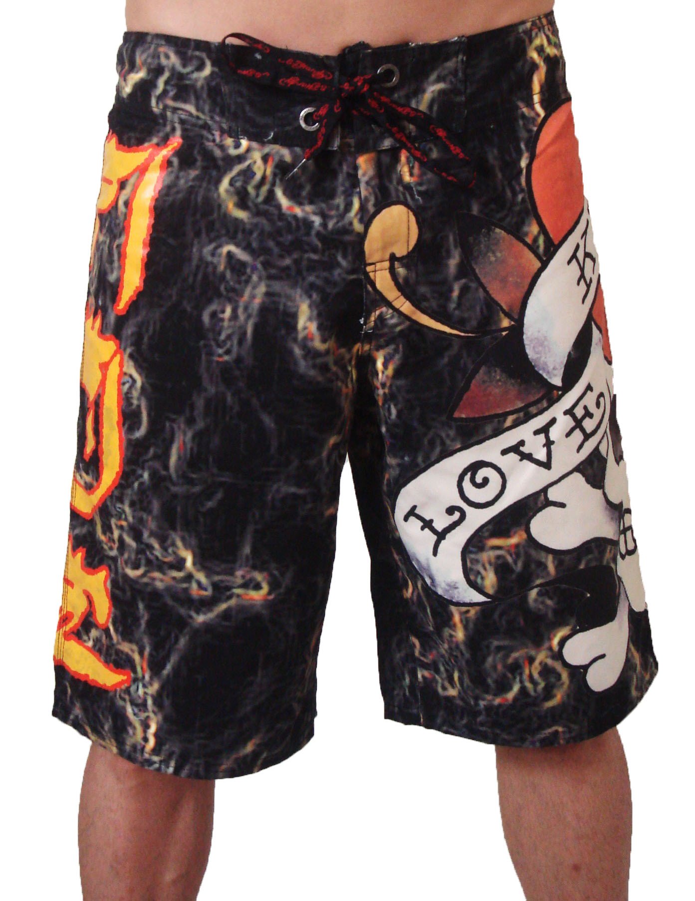 New 2011 Ed Hardy Love Kills Slowly Black Board Shorts Swim Surf Trunks