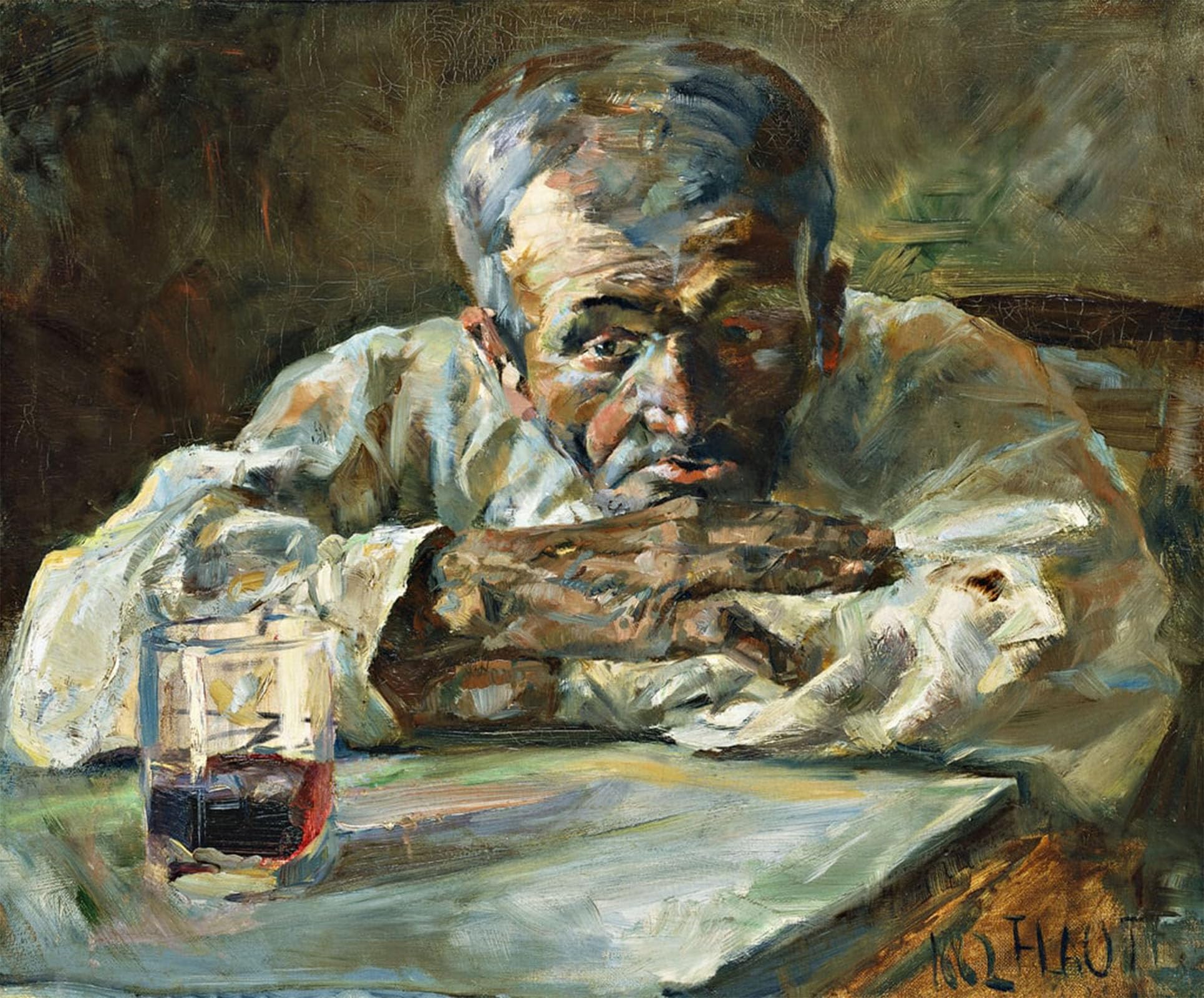 POSTERIIk Vintage Classic Picture Landscape Artwork the Alcoholic Father Mathias by Henri De Toulouse Lautrec Portrait Canvas Painting for Office Home Decor 60x90cm
