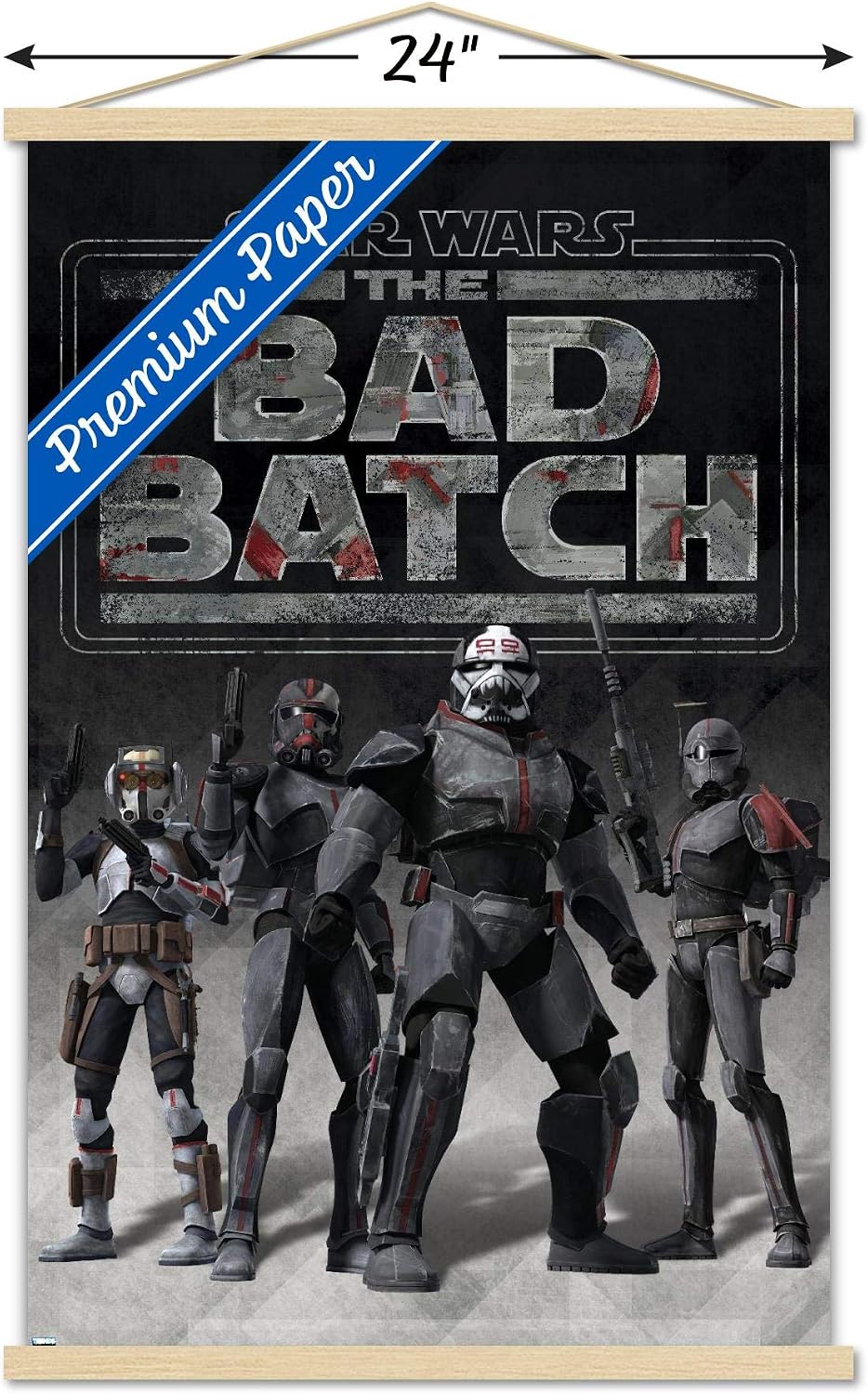 Trends International Star Wars: The Bad Batch - Clone Force 99 Wall Poster with Magnetic Frame