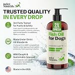 Deley Naturals Huile de poisson pour chiens 2X Oméga - Huile de poisson islandaise pour chiens - Suppléments pour chiens avec Omega 3 6 9 pour la peau et l'immunité - Vitamines et suppléments EPA & DHA pour un bien-être optimal - 946ml