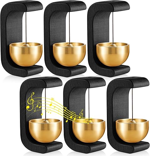 Vista 27 de Zonon 2 Piezas Campanillas de Viento Magnéticas de Madera Timbre Decoración Campana de Comerciantes para Apertura de Puerta Forma de C para Regalo