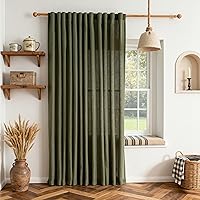 Vista 31 de MYSKY HOME Cortinas traslúcidas de 63 pulgadas de largo para dormitorio, paneles de cortina para ventana que filtran la luz, protegen la privacidad