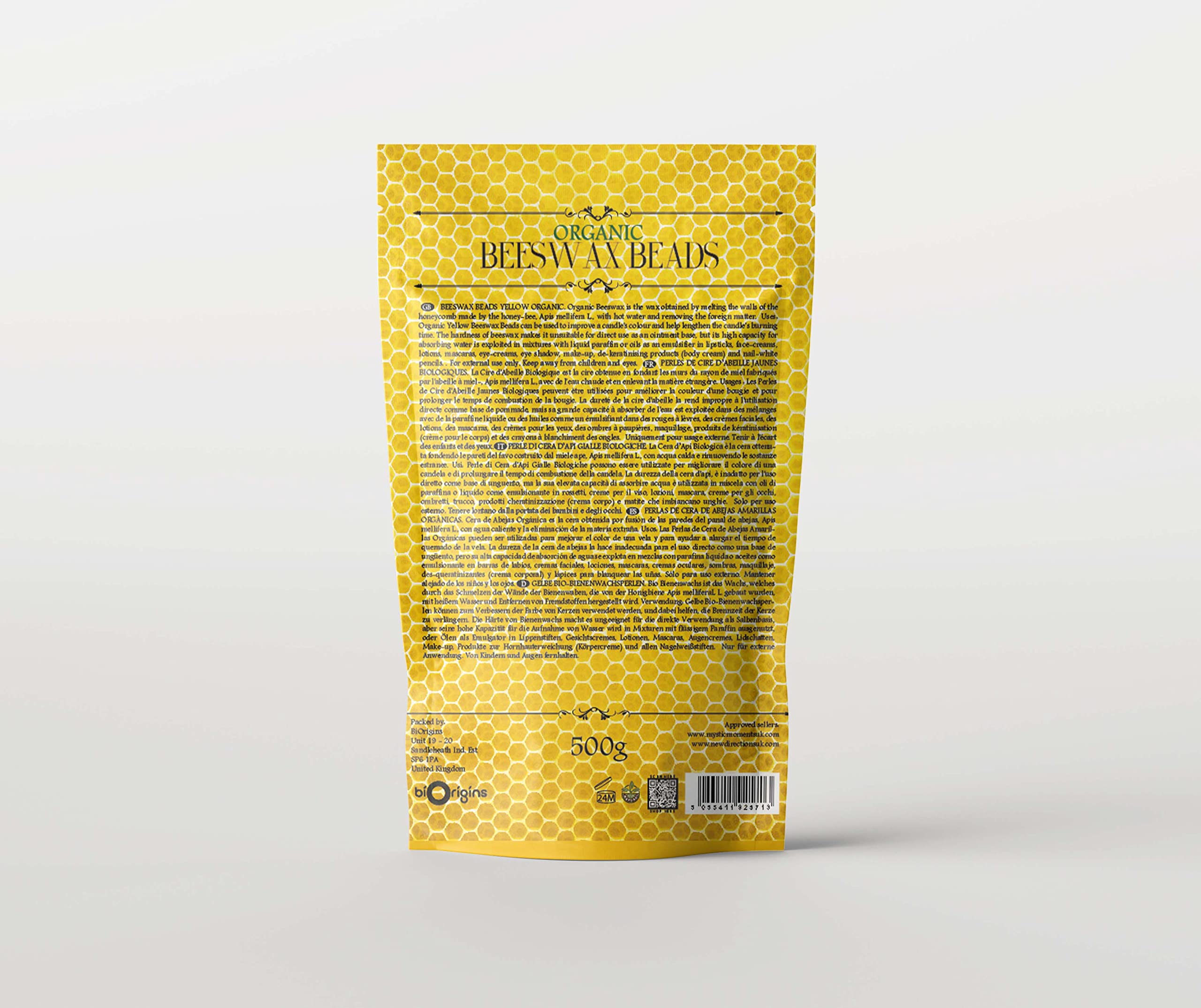 Beeswax Organic Refined 100% Pure 500g