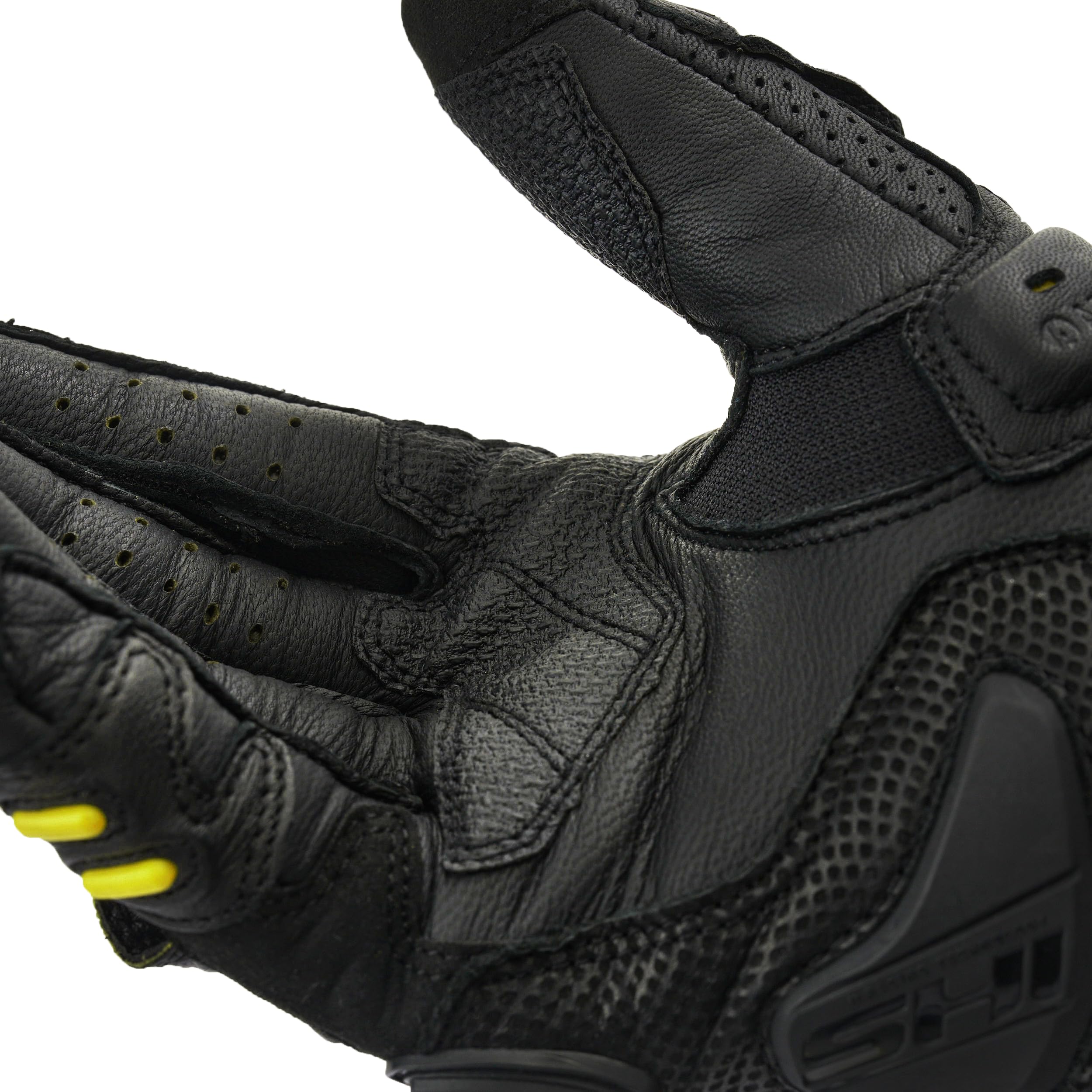 SHIMA XRS-3 Guanti Moto Sport Uomo Pelle Lungo Ventilato Perforato Omologati Guanto Motocicletta Touchscreen Ventilata Scooter Protettore Rinforzato Abbigliamento Racing (Uomini, Bianco, S)