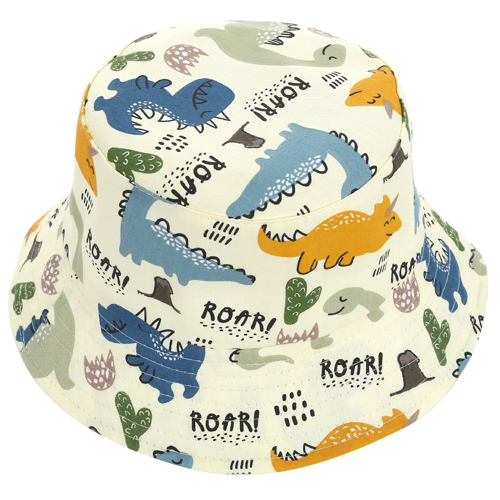 REDCUB Cappello A Secchiello Per Bambini 2-4 Anni, 100% Cotone, Tesa Larga, Protezione Solare Per Spiaggia Ed Estate, 4 Colori