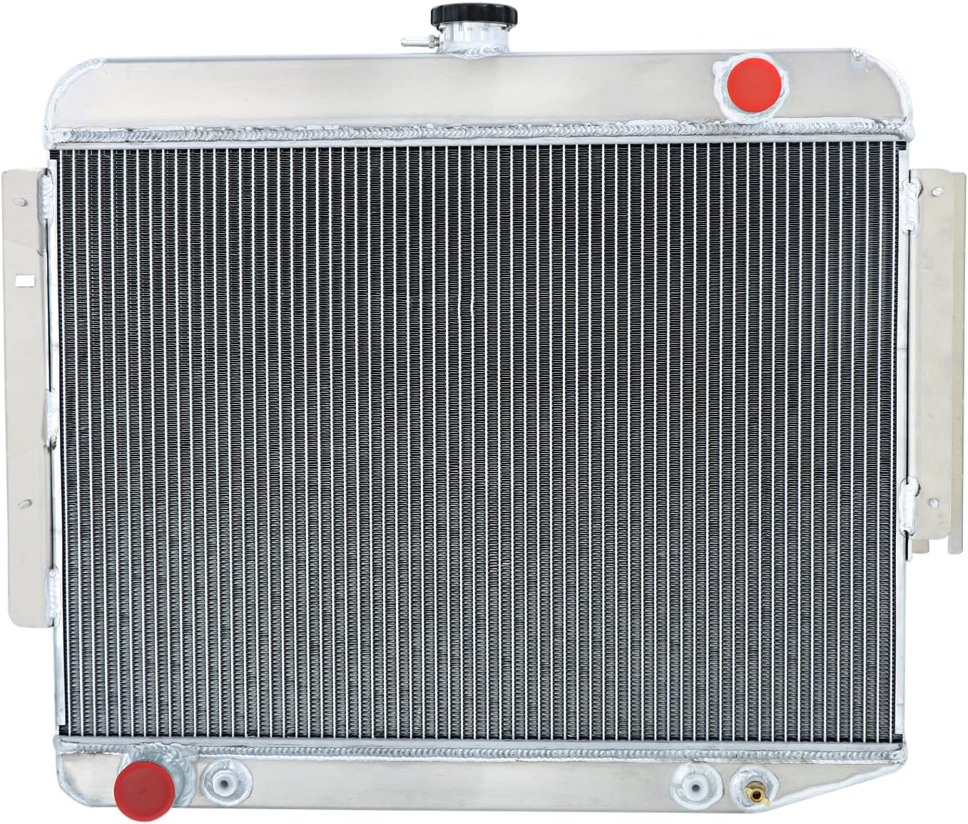 Aluminum Radiator for 1966-1969 1967 1968 Dodge Charger 500 R/T V8 Big Block 3 Row Radiators with Electric Fan Shroud Thermostat Kit 66 67 68 69