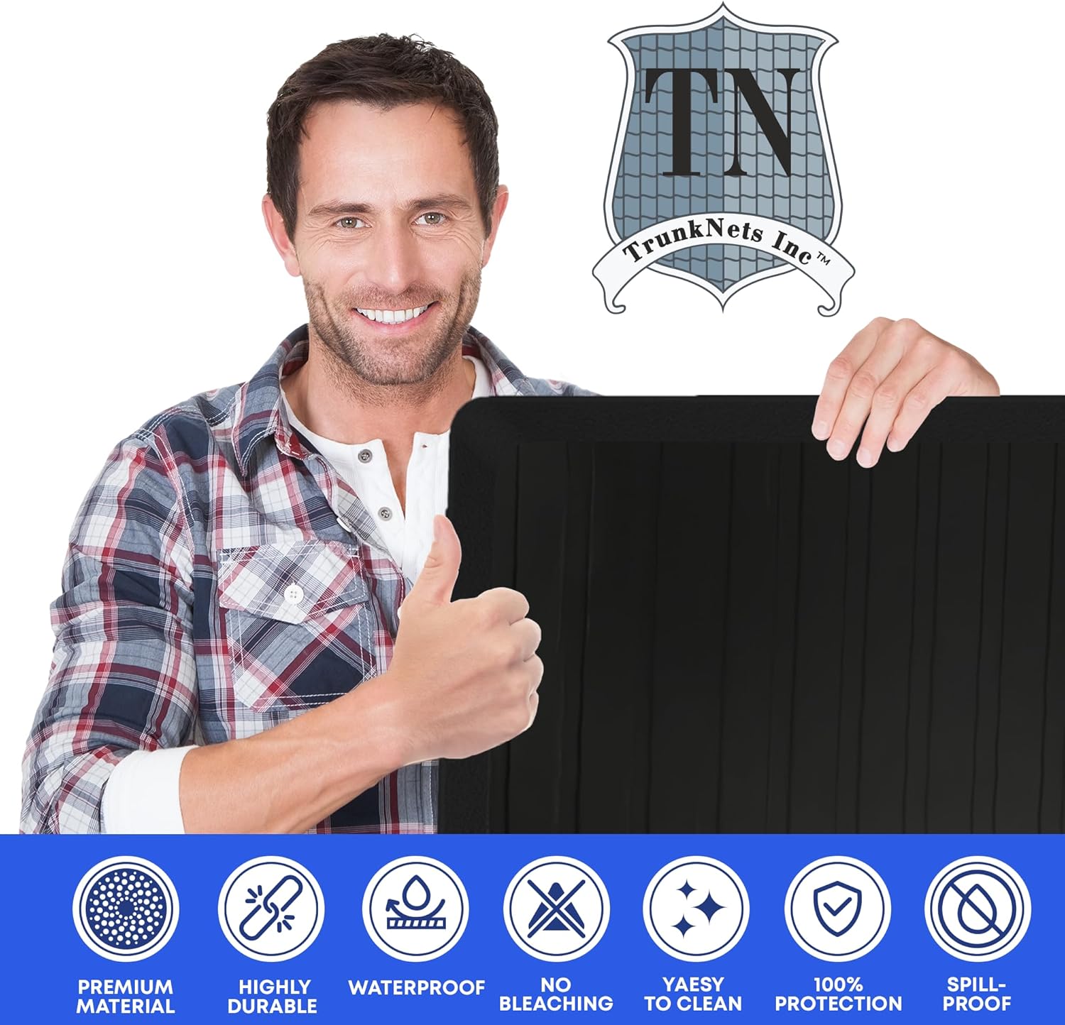 Premium Cargo Liner for Ford Explorer 2011-2019 - 100% Protection - Custom Fit Car Trunk Mat - Easy-to-Wash & All-Season Black Cargo Mat - 3D Shaped Laser Measured Trunk Liners for Ford Explorer