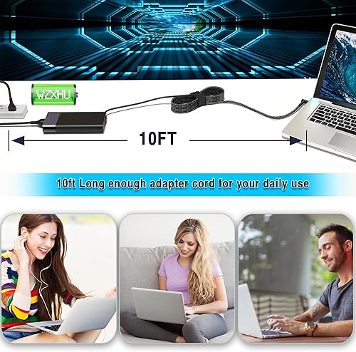 Miniatura 6 de Cargador para laptop de 200 W compatible con HP Victus Gaming 15 16 Omen Pavilion 15 16 17 Zbook 15 17 ZBook Fury Create Studio Envy 15 2020 cable