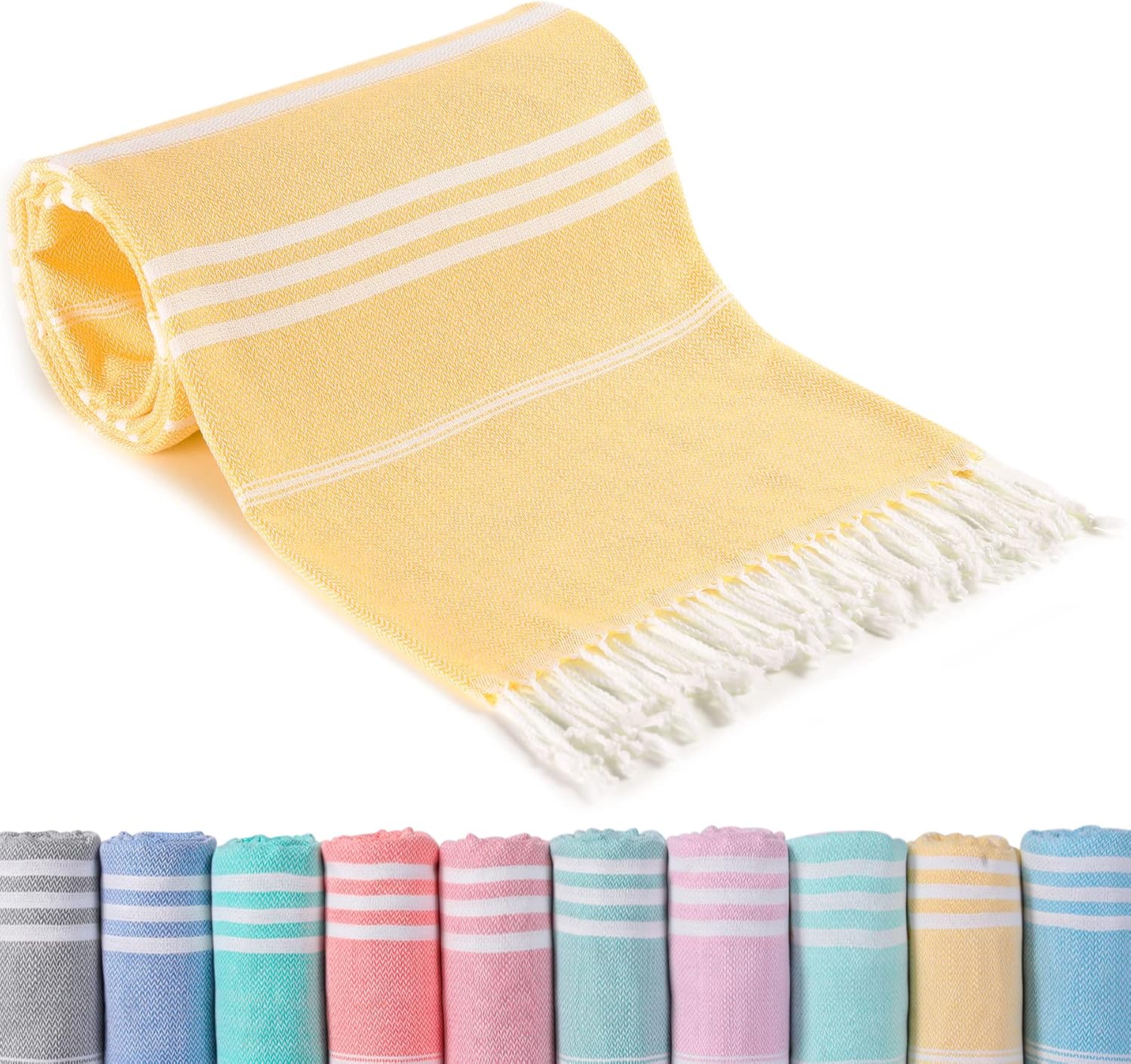 Cotton Turkish Beach Towels Quick Dry Sand Free Soft