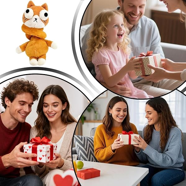 Plüschtier | Lustige Kuschelpuppe,Süßes Plüschtier - für Schlafzimmer, Kinderzimmer, Spielzimmer, Wohnheim, Büro, Schule - 4