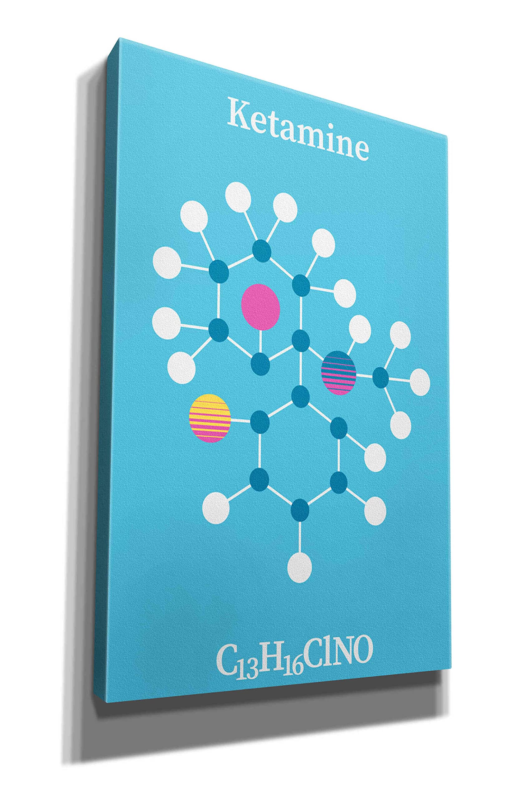 Epic Graffiti 'Ketamine Molecule 2' by Epic Portfolio, Giclee Canvas Wall Art, 26