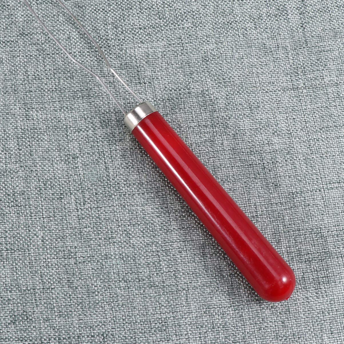 Lot de 3 à Boutons, Fermeture éclair, Outils élastiques, Cordon de Serrage élastique, enfile-Aiguille, Personnes âgées, Patients, Personnes âgées, poignée en Bois en Acier Inoxydable