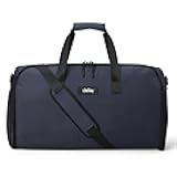 Convertible 2-in-1 Garment Duffel Weekender Bag 45L | Wrinkle-Free Travel, Hanging Suit Compartment, Shoe Pockets, Trolley Sleeve. Durable & Water-Resistant Carry-On, Marine