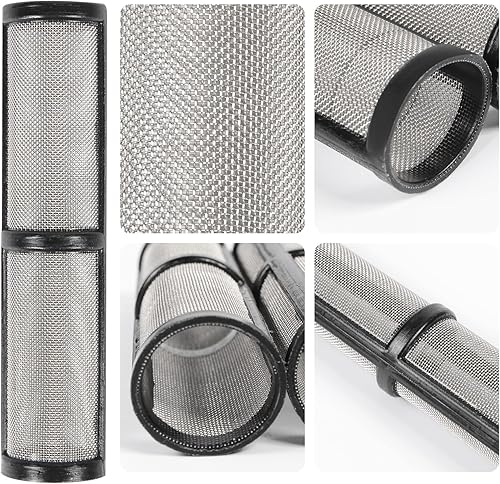 Miniatura 4 de Filtro pulverizador de pintura sin aire 246384 Filtro de colector de bomba 390 395 490 495 595 Pieza de repuesto 5 Pack 60 Pantalla de malla