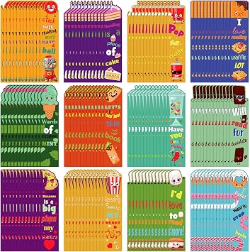 Fainne 144 Pieces Scented Scratch and Sniff Bookmarks for Kids Snack Fruit Scented Bookmarks Funny Classroom Smelly Bookmark for Students Teenager School Office Home, 12 Style