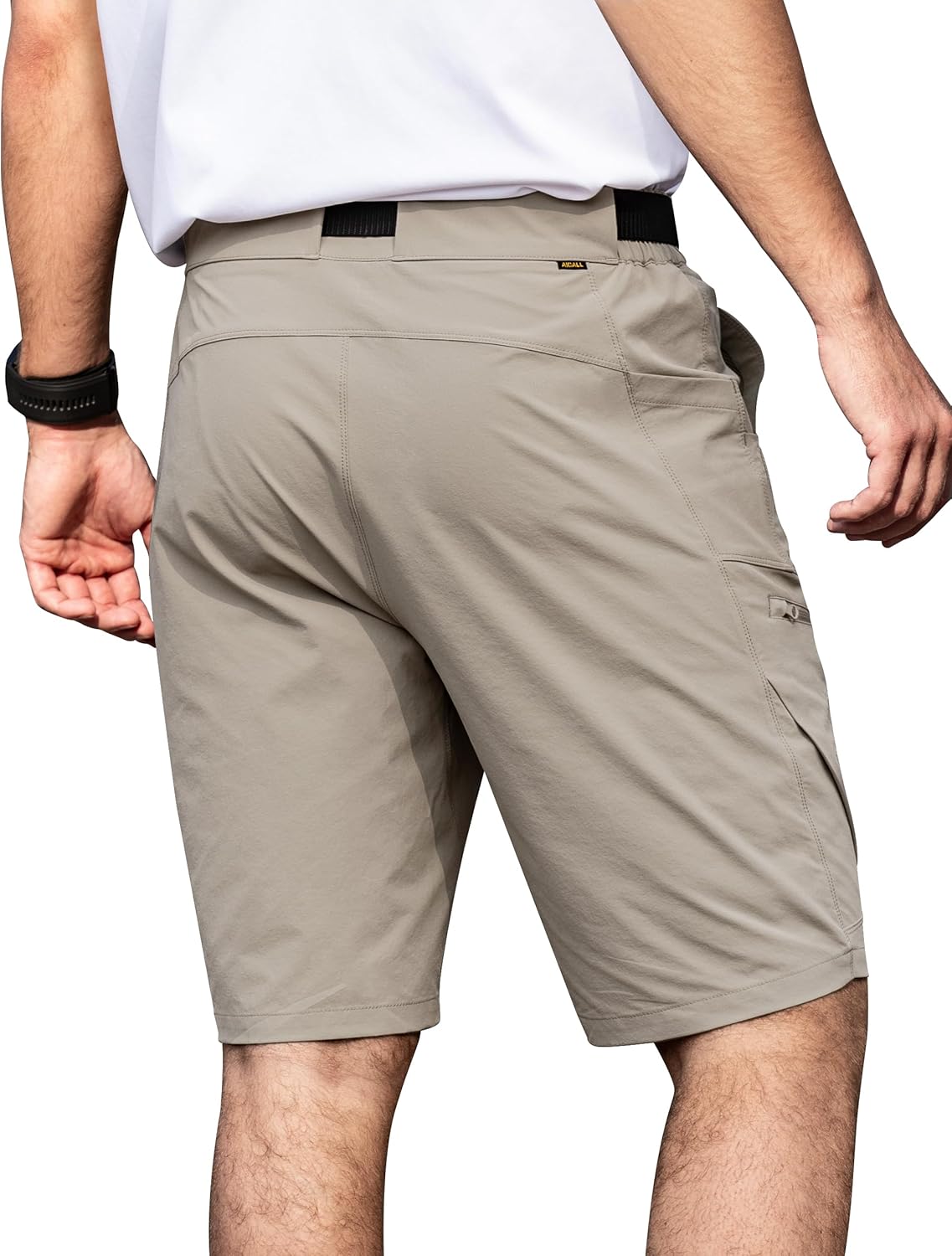 Mens Hiking Shorts Water Resistant Quick Dry Lightweight Breathable Cargo Shorts with Zipper Pockets & Belt - Image 2