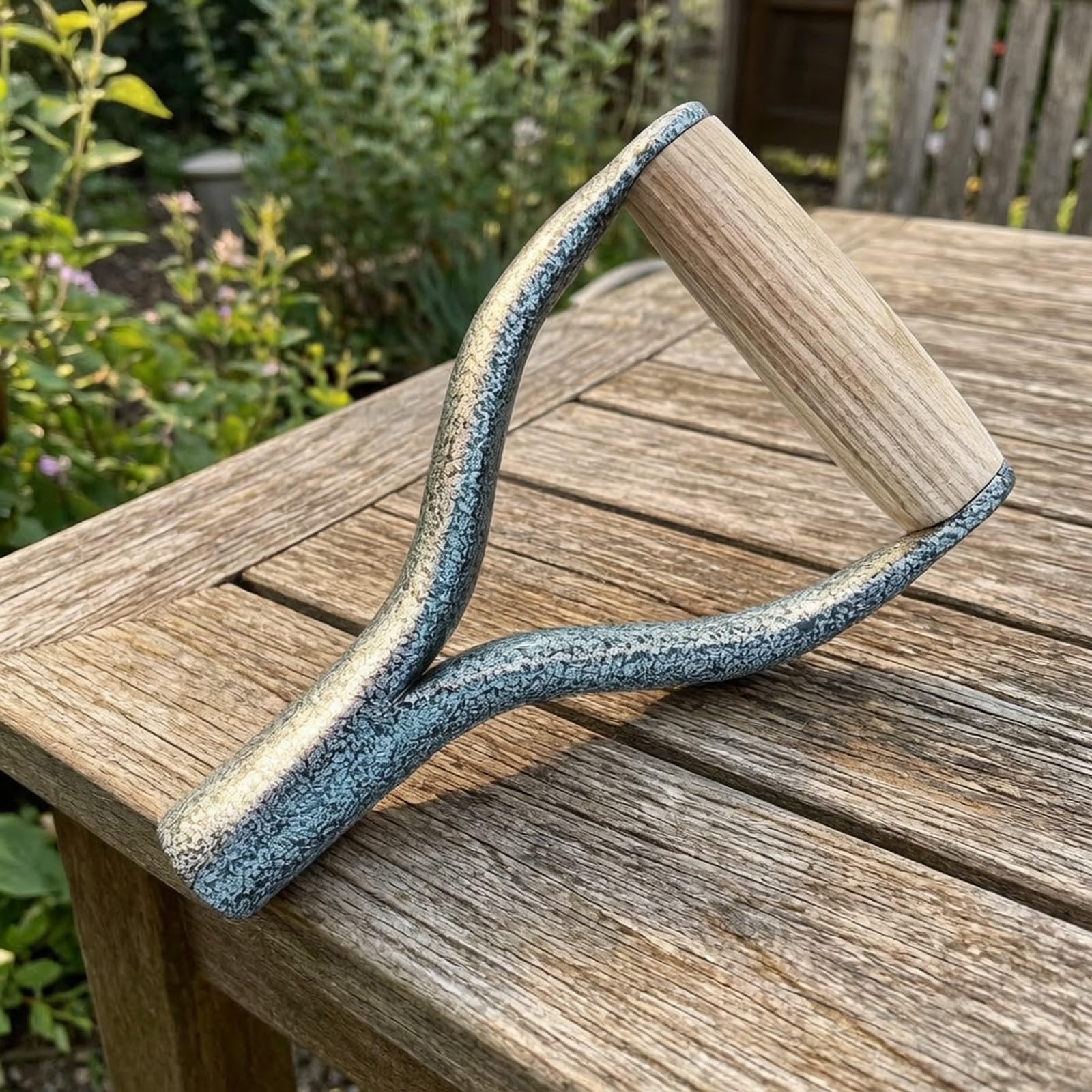 Mango en Forma Y Ergonómico | Mango con Casquillo Cilíndrico, Ahorra Trabajo, para Jardinería, Paisajismo, Jardineros, Paisajistas, Plateado