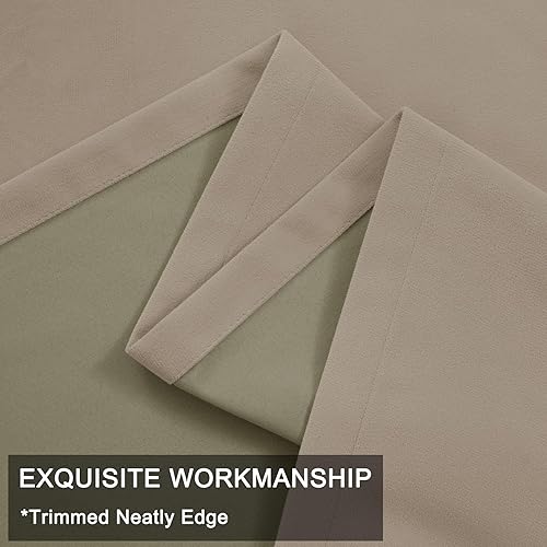 Miniatura 8 de Fcoise - Cortinas opacas de terciopelo de 54 pulgadas de largo, panel de cortina con ojales antioxidantes, cortina de ventana 100% bloqueo de luz