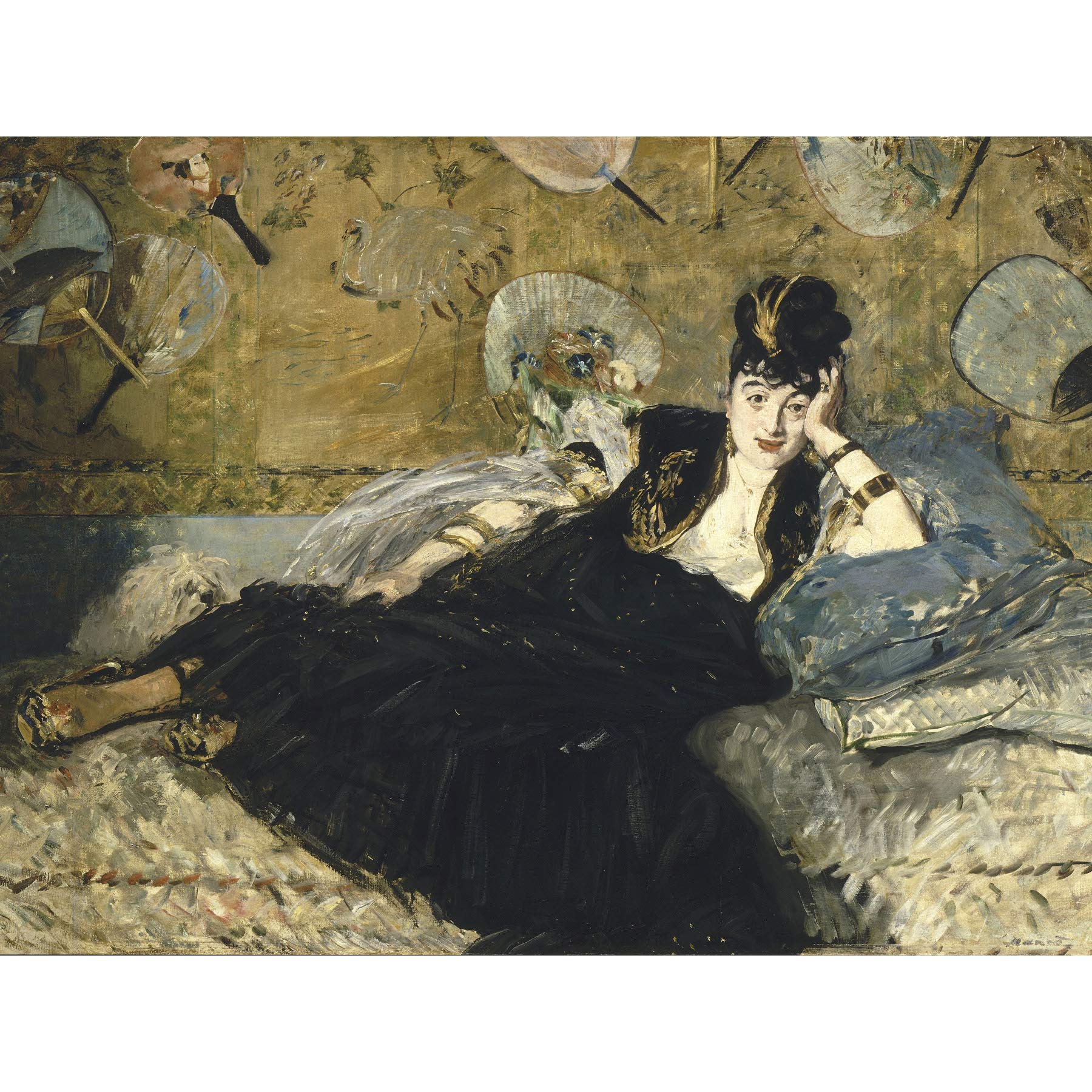 Edouard Manet Woman With Fans Extra Large Art Print Wall Mural Poster Premium XL