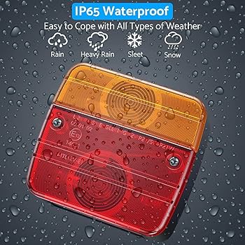 MAMIZO Magnetic 12V Trailer Light 2PCs Tail Light Rear Lights Waterproof Incandescent Trailer Lights, 7m Cable, 7 Pin, 21W For Trailer RV Caravan Van Lorry