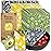 Organic Beeswax Wrap - Reusable Food Wrap Set, 9 Pack - 1L, 5M, 3S Flower Patterns - Sustainable, Sandwich Storage