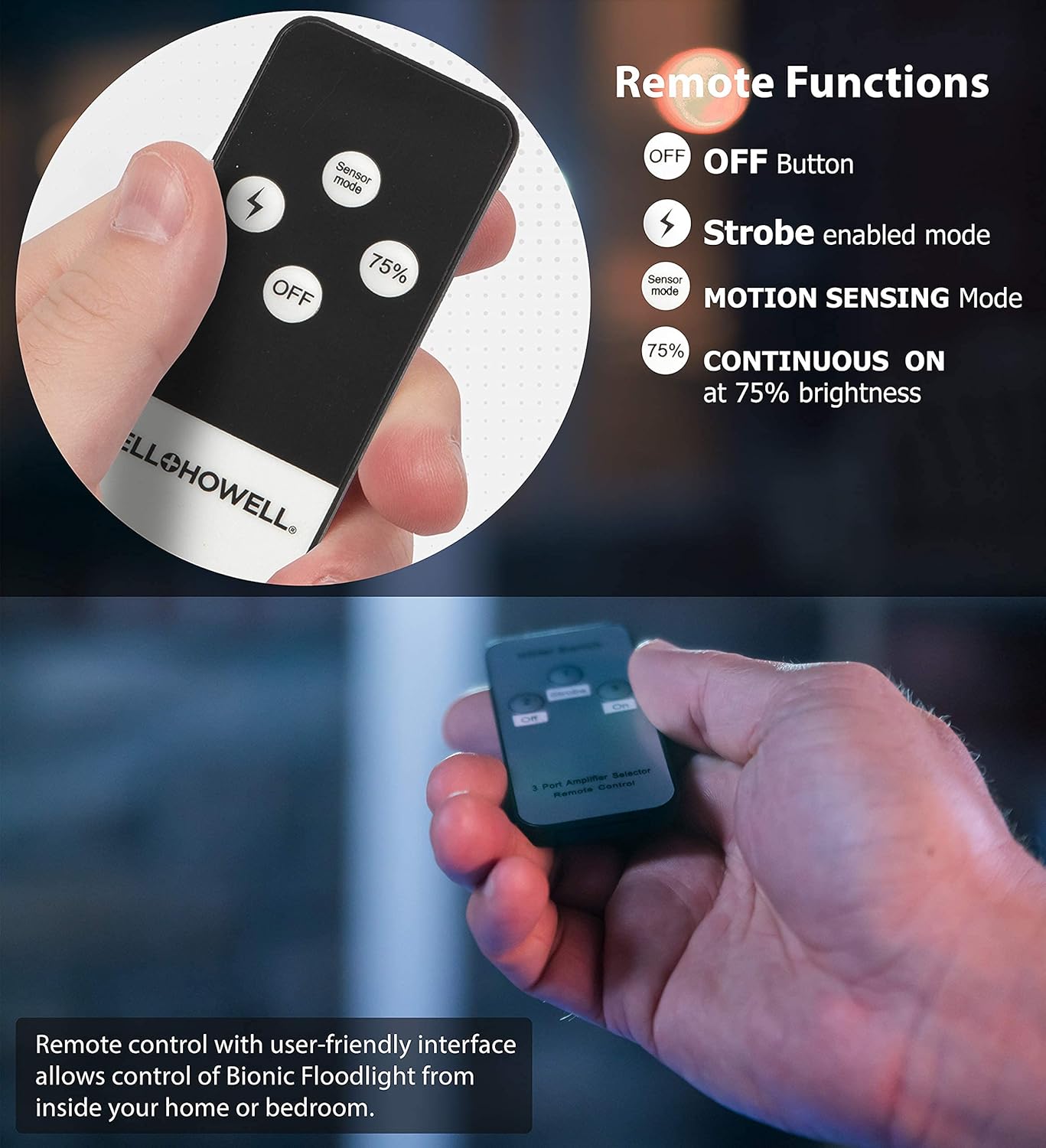 Bell+Howell Bionic Flood Light Original, Solar Lights Outdoor Waterproof- 50% Brighter 108 COB-LED's w/Motion Sensor 180° Swivel, Adjustable Panels for Garden, Lawn and Patio As Seen On TV