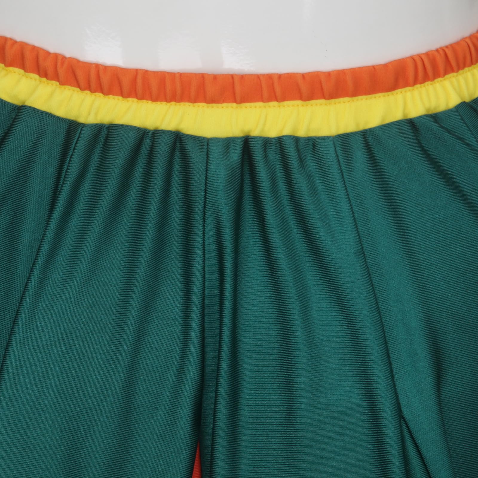 Funhoo Cheerleader Uniform Grün Oberteil Minirock Cheerleading Kostüm Cheer Captain Film Cosplay Outfit für Mädchen Damen Schule Tanzen