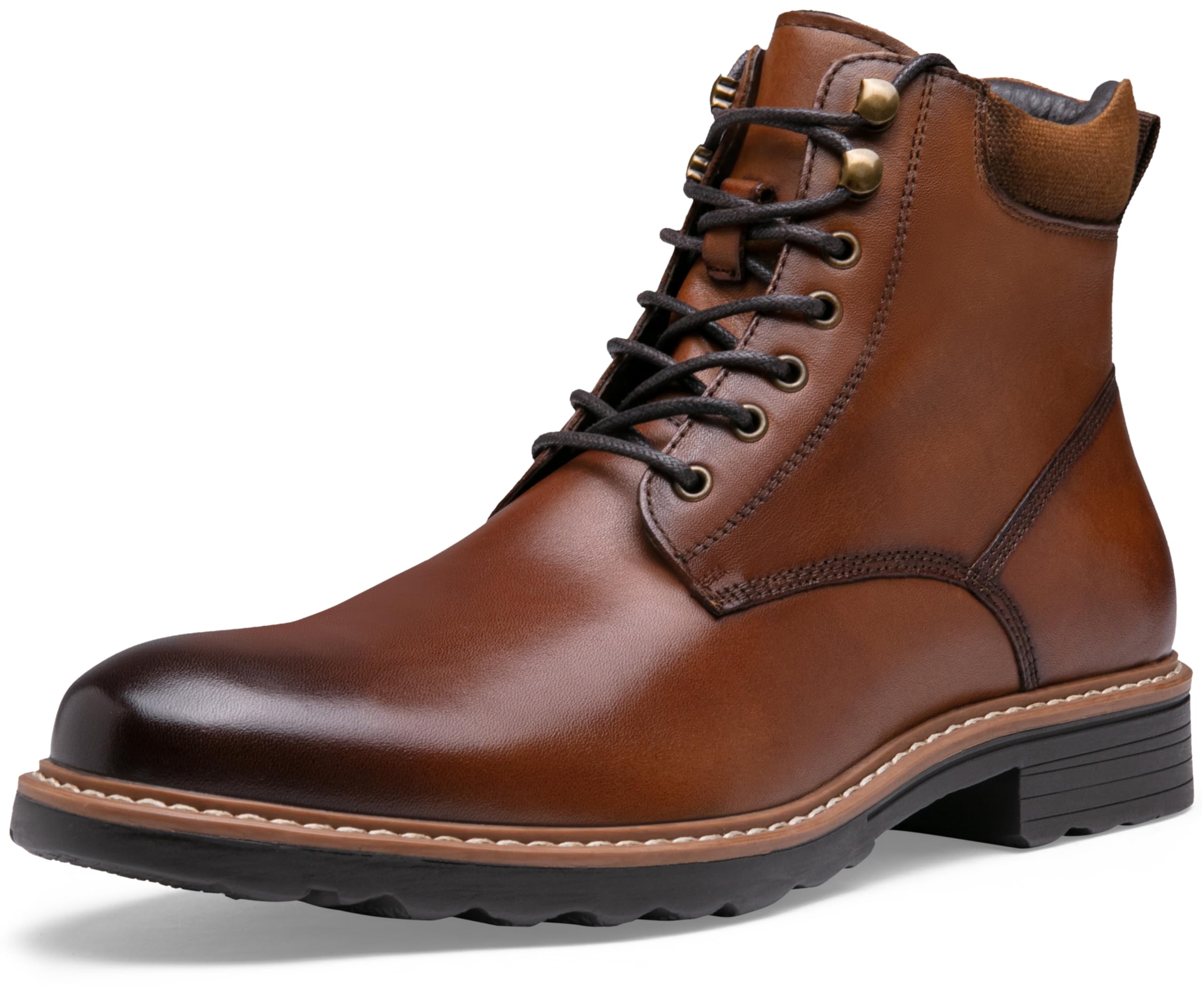 Jousen Mens Boots Chukka Premium Leather Plain Toe Dress Boot for Men Casual Stylish