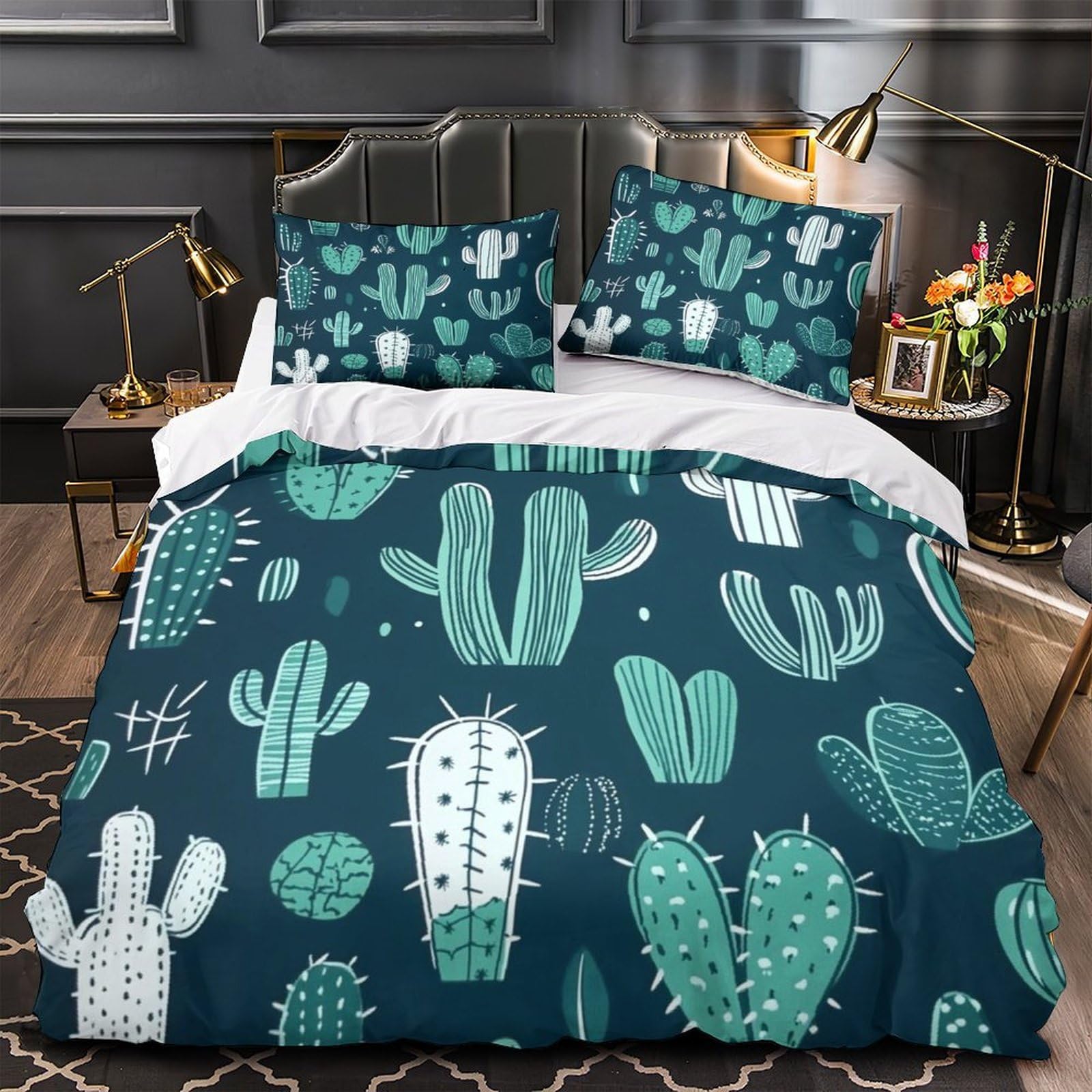 Housse de couette hypoallergique pour grand lit 260x220cm anti-acarien
