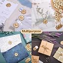 Flavizo Wax Seal Stickers for Envelopes & Wedding Invitations – 10 Pcs Self-Adhesive Vintage Bronze Rosemary Branch Design | Envelope Seal Stickers for Gift Wrapping, Scrapbooking & DIY gallery image