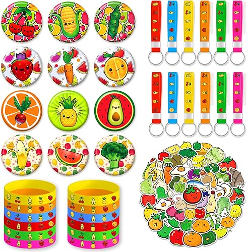 Recuerdos de fiesta de frutas, decoraciones sensoriales de cumpleaños de frutas Hey Bear, juego de suministros para fiestas temáticas de frutas