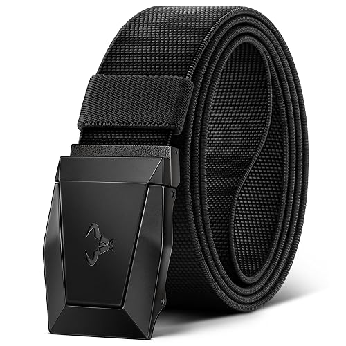 BULLIANT Stretch Tactical Web Belt For Men-Trimmable 1.5'-Adjustable Fit