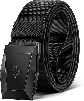 BULLIANT Stretch Tactical Web Belt For Men-Trimmable 1.5"-Adjustable Fit