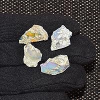 Vista 7 de Piedra natural de ópalo etíope crudo de 30 quilates, cristales ásperos y piedras preciosas, suministros para hacer joyas, curación de chakras